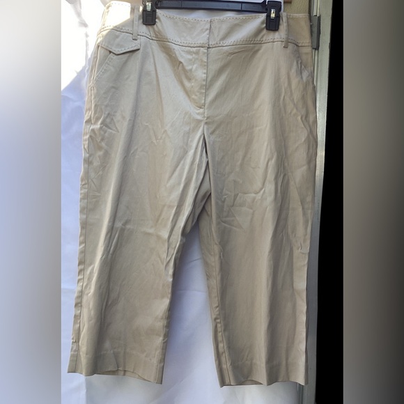 Buy 2 Get 1 Free Cato size 16 tan capris capri pants - Picture 2 of 4
